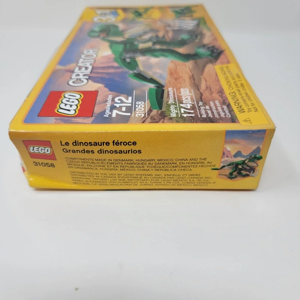 New! LEGO 31058 CREATOR 3in1 Mighty Dinosaurs - 174 pieces - Ages 7-12 years